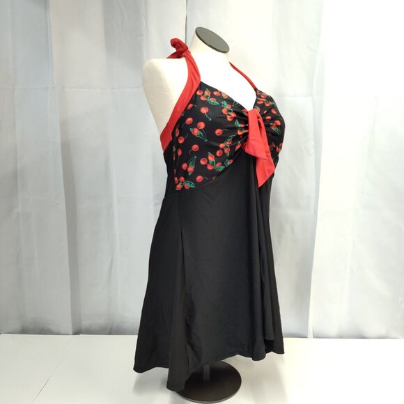 Sea Grove Halter Swimwear Top Cherry Print Chest Measure 40" L/XL TAG: 56/5XL - Picture 6 of 9